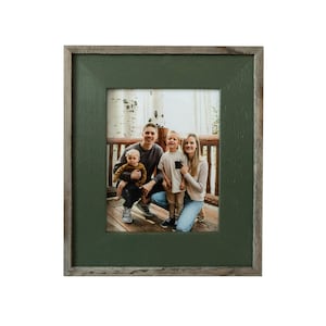 Barnwood Picture Frame Lighthouse Green Rustic Wood Frame image 1