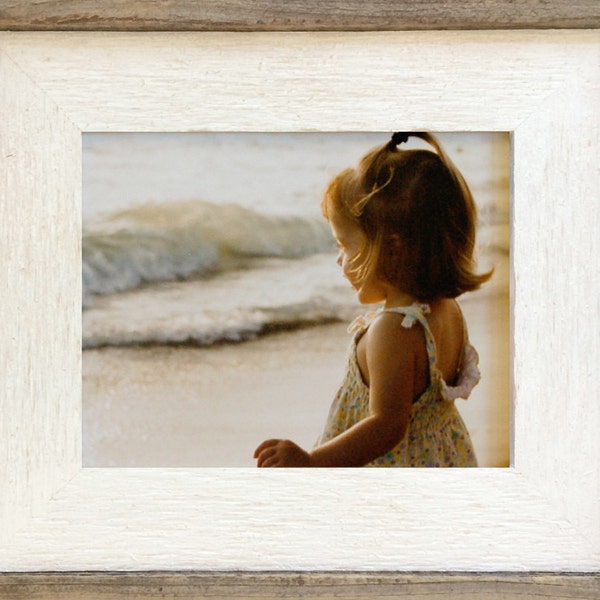 Barnwood Picture Frame - Whitewash, Lighthouse Series