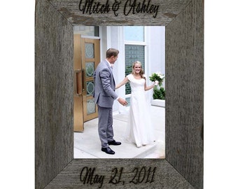 Personalized Barnwood Picture Frames - Custom Engraving