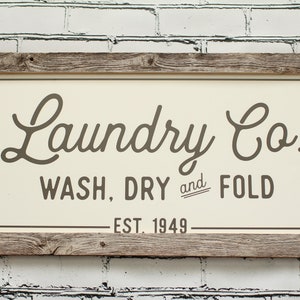 Barnwood Frame Laundry Co. Sign - Etsy