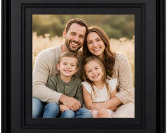 Black solid wood frame