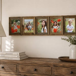 Rustic Barnwood Collage Frame with 5 Openings
