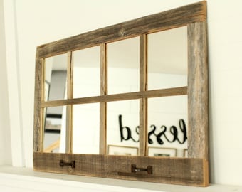 Farmhouse Mirror - 8 Window Pane Mirror