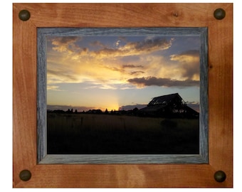 Western Frames-Wood Frame with Tacks - Sagebrush Series