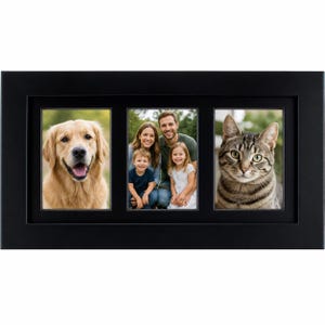 Three Opening Collage Picture Frame, Portrait Photo Display
