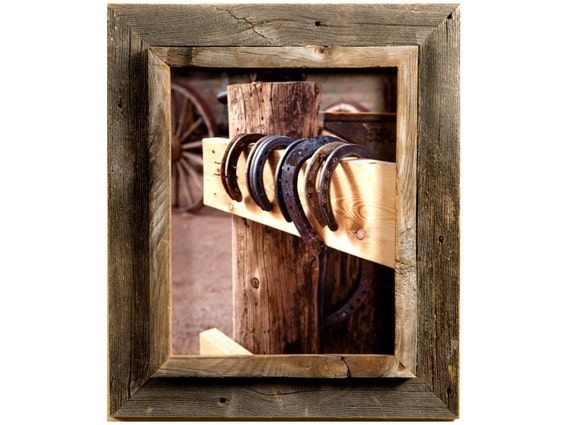 Reclaimed Wood Frame - 2.25 inch wide Rustic Cowboy Picture Frame