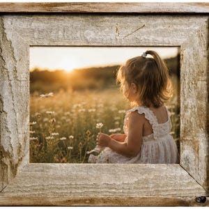 Barnwood Picture Frame- Narrow Width 2 Inch Lighthouse Series- Reclaimed Wood