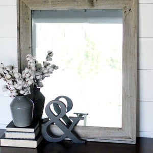 Rustic Lighthouse Mirror - Raised Edge Barnwood Frame | Handmade from Reclaimed Wood in USA