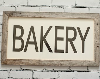 Rustic Barnwood Bakery Kitchen Sign