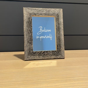 Custom Table Top Motivational Mirror | &quot;Believe in yourself&quot; | Personalized Mirror | Inspirational Gift for Desk or Office