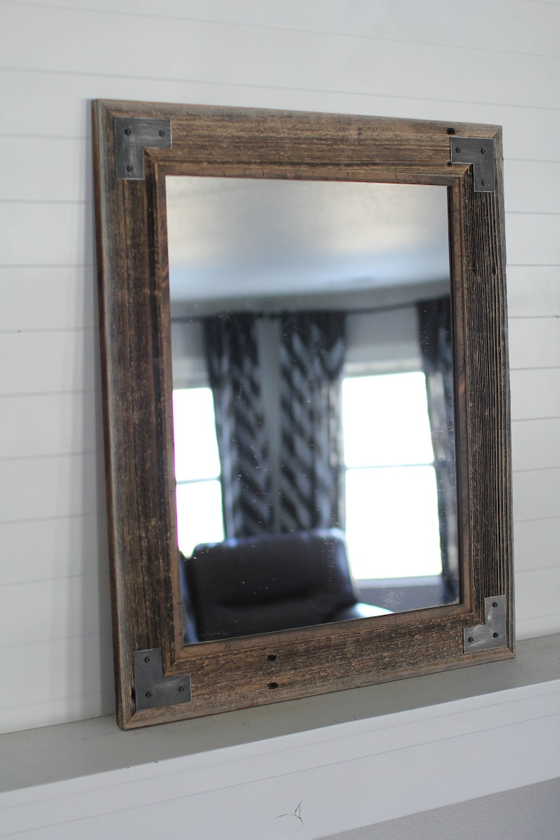 Rustic Bathroom Mirror Modern Farmhouse Mirror Ranch Hand Etsy