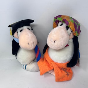 Set di peluche Bloom County Opus Holiday Hotel Schooled Yuppy Grad Penguin VTG Dakin