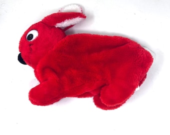 Lego Duplo Red Bunny Rabbit Plush Zippered Storage Bag Purse Vintage 1984