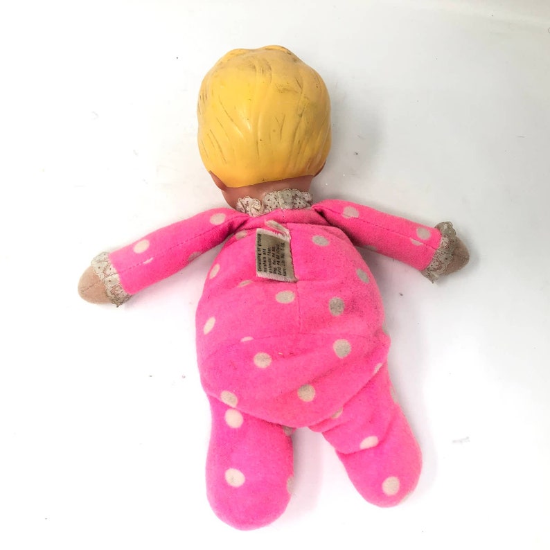 Mattel Lil Drowsy Beans Doll Pink White Polka Dot Girl Baby Etsy
