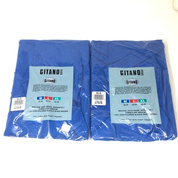 Gitano Mens Pocket T Shirt Set of 2 Blue Poly Cot… - image 2