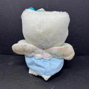 Sanrio Hello Kitty Blue Angel 8” Plush 2001 Tinsel Wings Dress Flower Bow VTG image 3