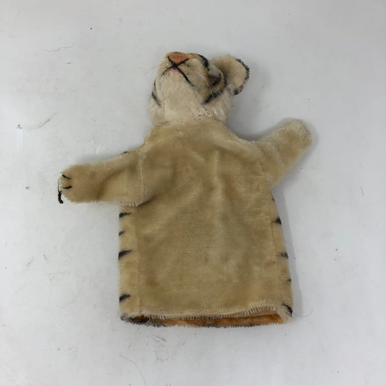 Vintage Steiff Mr Rogers Daniel Tiger Handpuppe Mohair Grün Haar Plüsch Bild 3