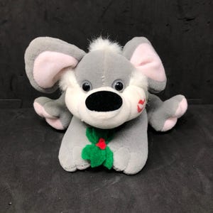 Dakin Vintage Weihnachtsmaus Plüsch 1993 Kissmas Mousages Holly Diaper
