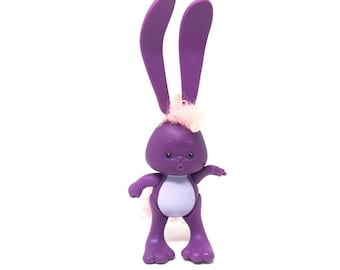 Kenner Grabbits Purple Bunny Rabbit Plastic Figure 80s Toy 6" VTG 1989