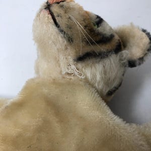 Vintage Steiff Mr Rogers Daniel Tiger Handpuppe Mohair Grün Haar Plüsch Bild 8