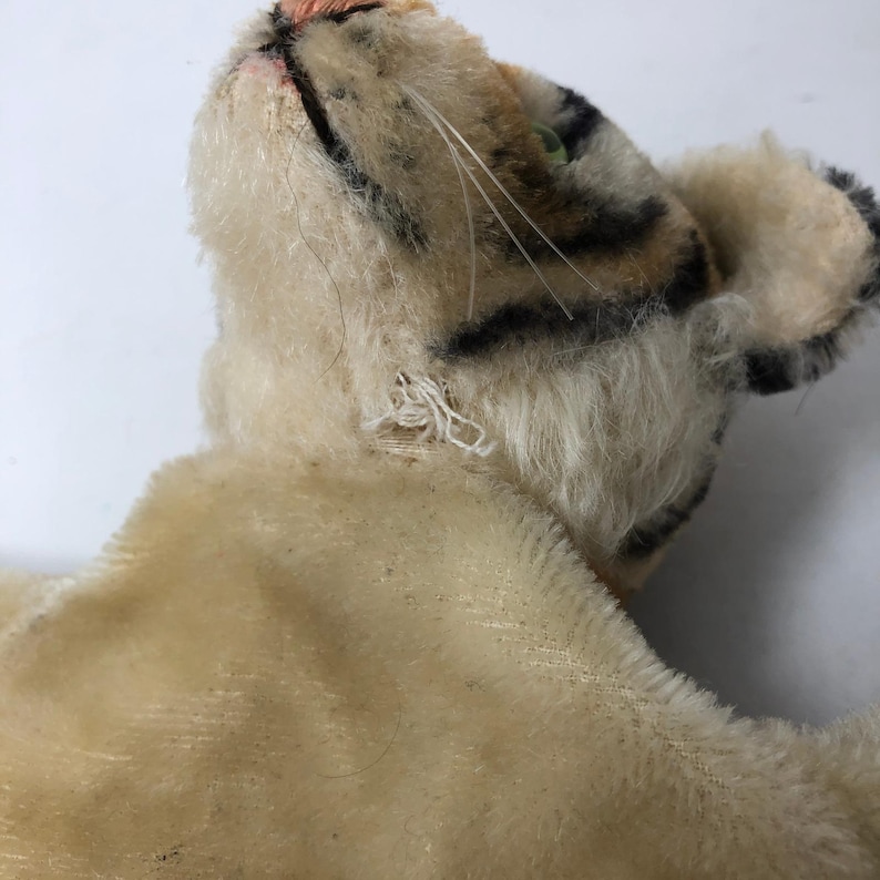 Vintage Steiff Mr Rogers Daniel Tiger Handpuppe Mohair Grün Haar Plüsch Bild 8