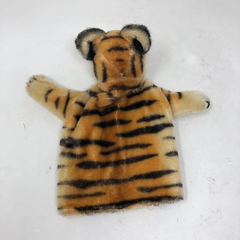 Vintage Steiff Mr Rogers Daniel Tiger Handpuppe Mohair Grün Haar Plüsch Bild 4