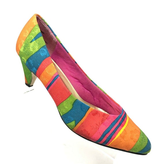 Crystal Fabric Pump Womens 8.5 N Rainbow Multicol… - image 1