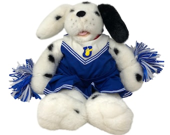 Build A Bear Vintage Dalmatian Dog Plush Cheerleader Uniform White Black Spotted