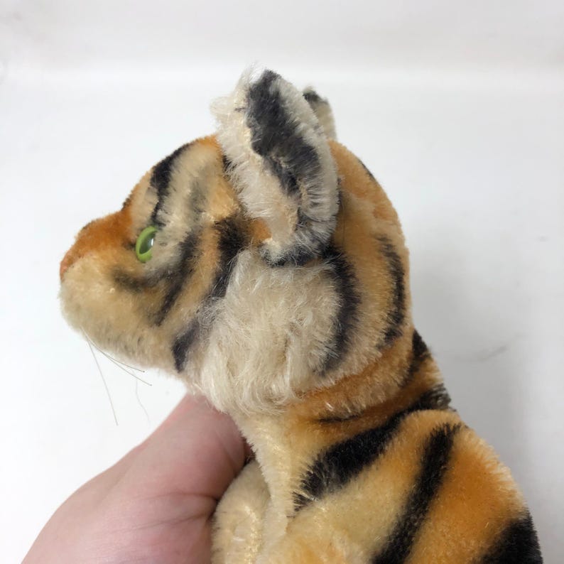 Vintage Steiff Mr Rogers Daniel Tiger Handpuppe Mohair Grün Haar Plüsch Bild 9