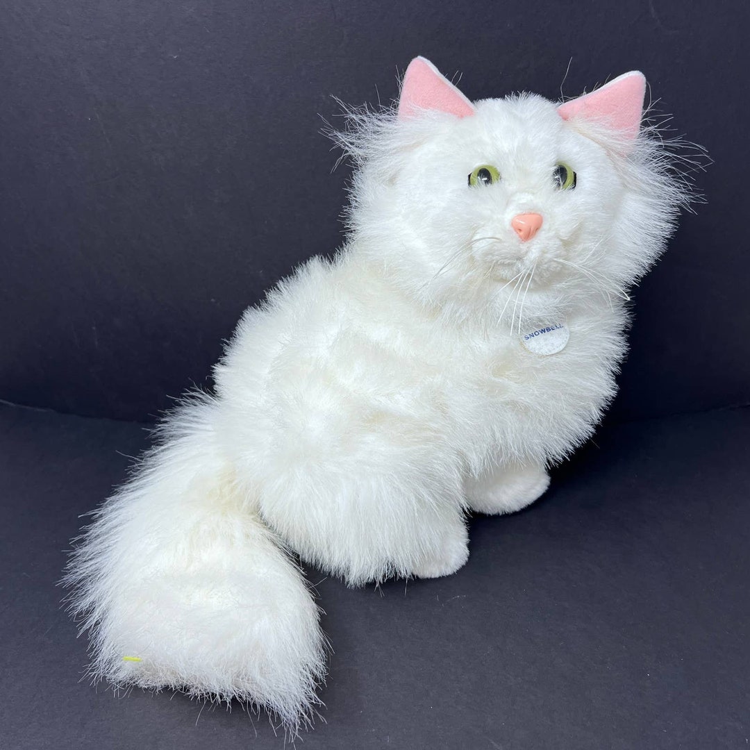 Hasbro Stuart Little Snowbell White Cat Plush 10 Realistic Blue Collar