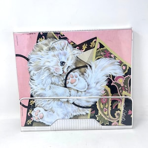Vintage Trapper Keeper Sophisticats 3 Ring Binder 2 Folders Kitty Cat 90s Retro