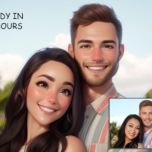 Custom Cartoon Animation, Personalised Family Portrait, Anime Portrait From Photo, Cartoon Style Couple, Anime custom family