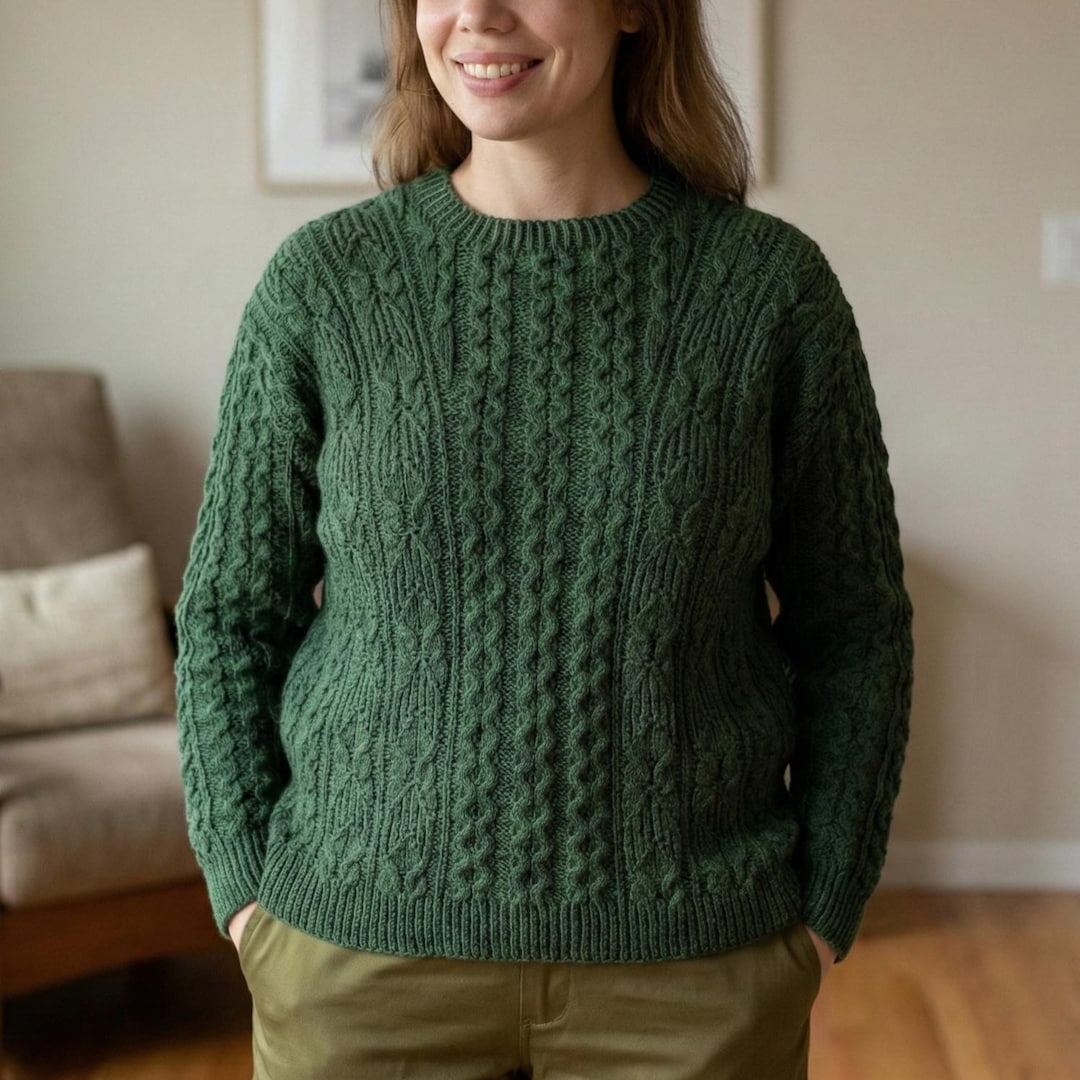 Aran Cable Knit Sweater Pattern