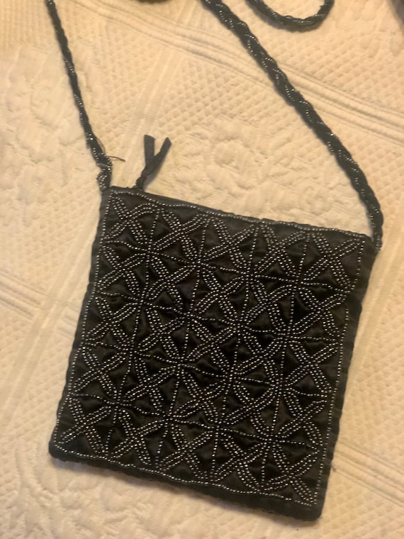 Velvet beaded purse