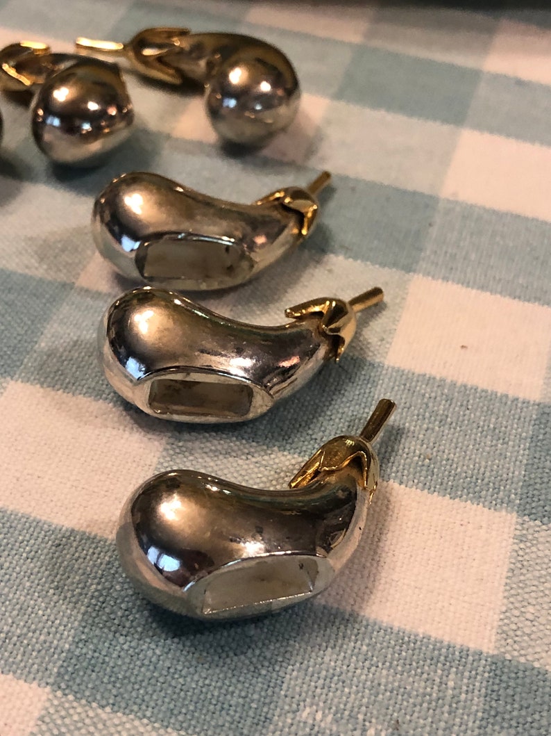 Silver and Gold Eggplant card holder