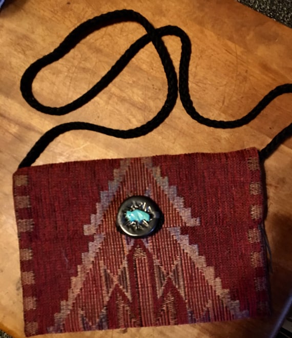 South western handmade purse shoulder bag with tu… - image 1