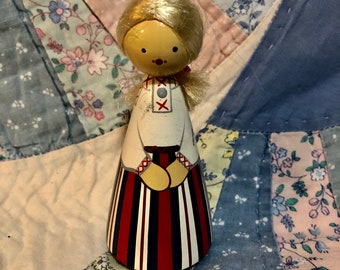 Hand painted  Russia folk doll