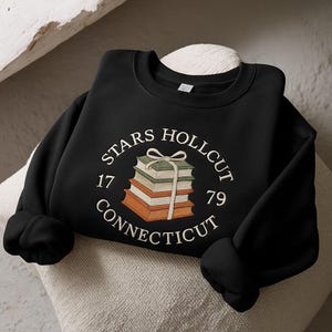 Stars Hallow Connecticut Embroidered Shirt, Stars Hallow Sweatshirt, Gilmore Girl Sweatshirt, Bookish Shirt, Fall Embroidery Sweatshirt