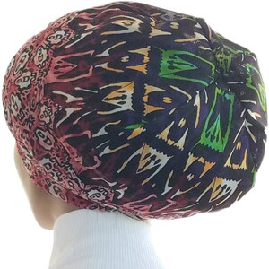 Huggee Locks Beanie Cap™ Dreadlocks Cap Hat Unique Motif Mesh Knit Pink Plum Green Orange Rasta Dread locs Tam Rastafari Dreadie Handmade image 3