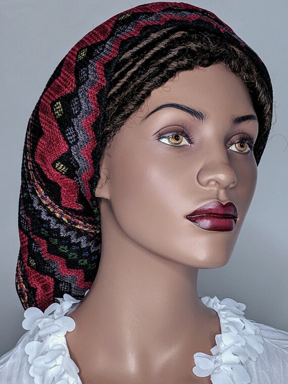 Snood Zig Zag Pattern Natural Hair Snood Long Hair Snood Etsy