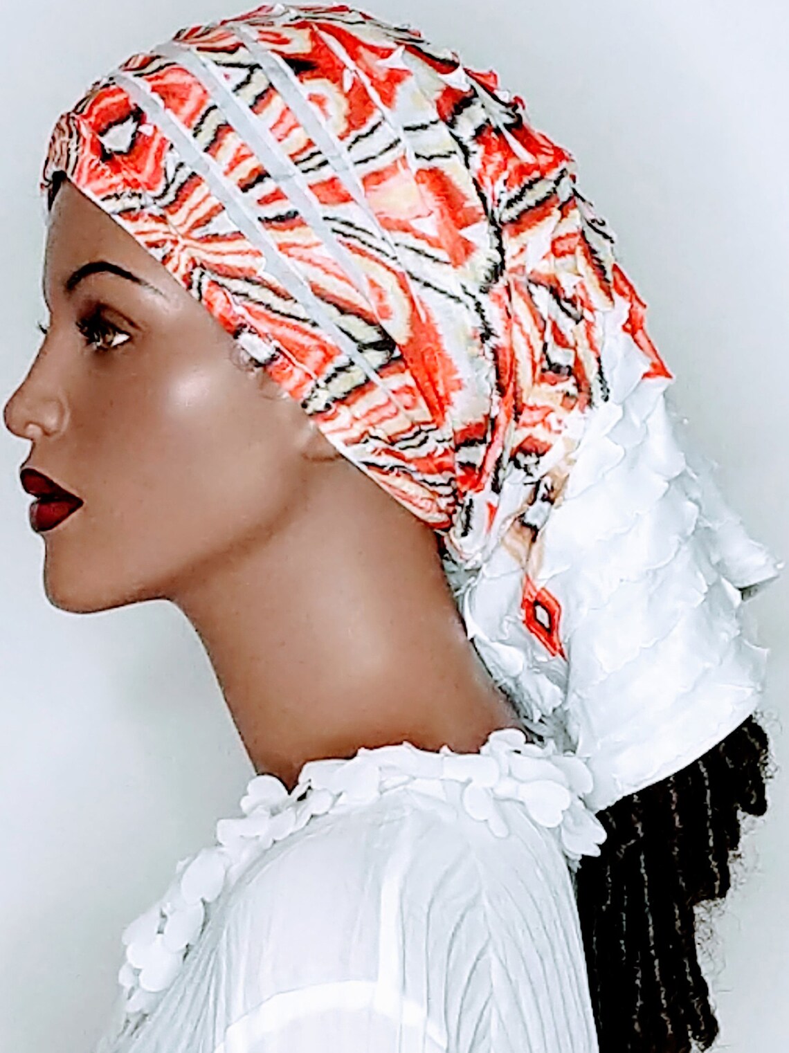 Dreadlocks Tube RUFFLED Head Wrap Wrap for Locs BIG HAIR Etsy