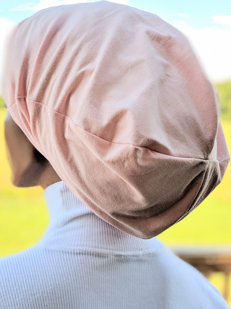 Designer Huggee Locks Beanie\u2122 Slouch Beanie Dread Beanie 16 Long Dread Hat Peach Tone