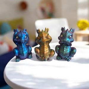 Dragon Figurine  Customizable Fantasy Decor- Handmade Epoxy Resin