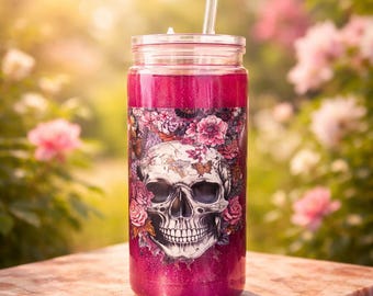 Personalized Glitter Snow Globe Tumbler | Custom Name Acrylic Cup