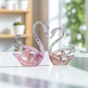 Add Elegance to Your Space with Our Epoxy Swan Figurines
