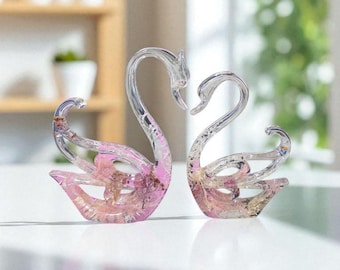 Add Elegance to Your Space with Our Epoxy Swan Figurines