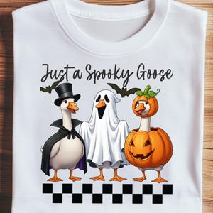 Just a Spooky Goose PNG, Funny Halloween Goose Png, Goose in Halloween Costumes Sublimation, Cute Horror Png, Spooky Goose Png