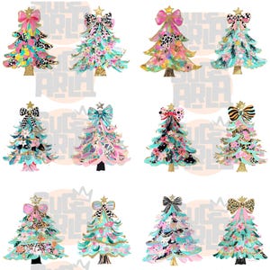 Coquette Christmas Ornament PNG: Glitter Bow Design (Digital Download)