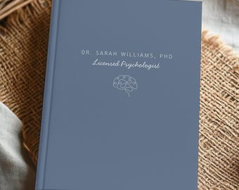 Gepersonaliseerd doctoraatsafstudeercadeau voor psychologie, aangepast Dr-naamdagboek, gelicentieerd psycholoog-notitieboekje, doctoraat
