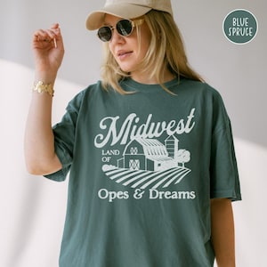 Distressed Midwest Land of Opes Comfort Colors T-Shirt